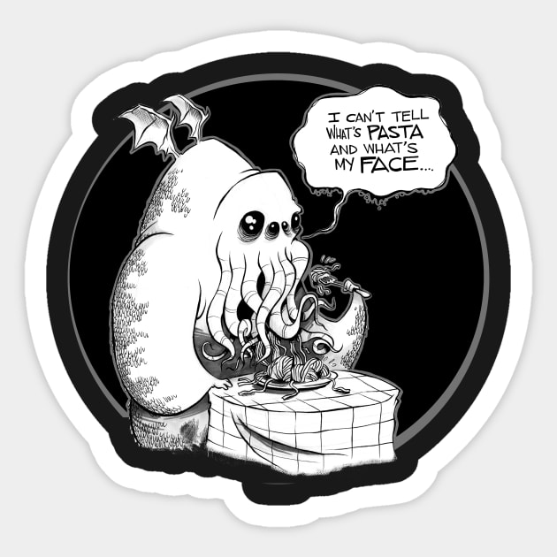 Pasta Cthulu Sticker by westinchurch